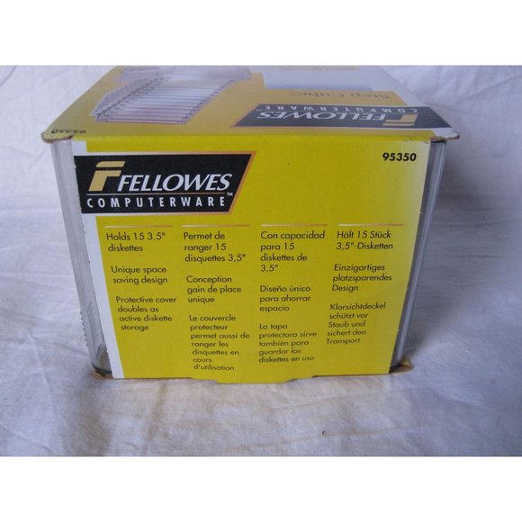 New Fellowes Computerware Step Cube Holding 15 3.5" Floppy Disks/Diskettes 95350 - Picture 3 of 5